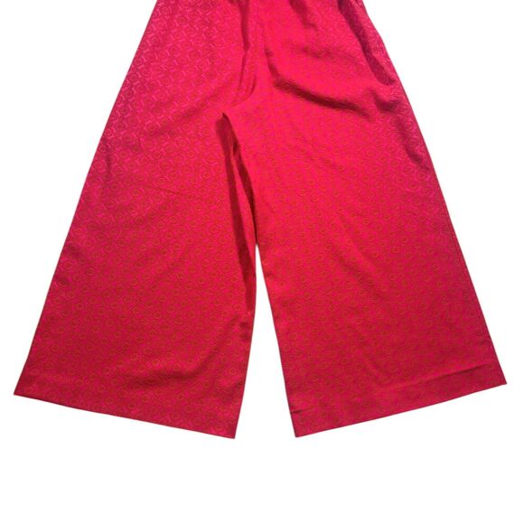 Ett Twa Anthropologie Women's Haley Strapless Jumpsuit Pink Belted Wide Leg US 6 - Picture 8 of 9